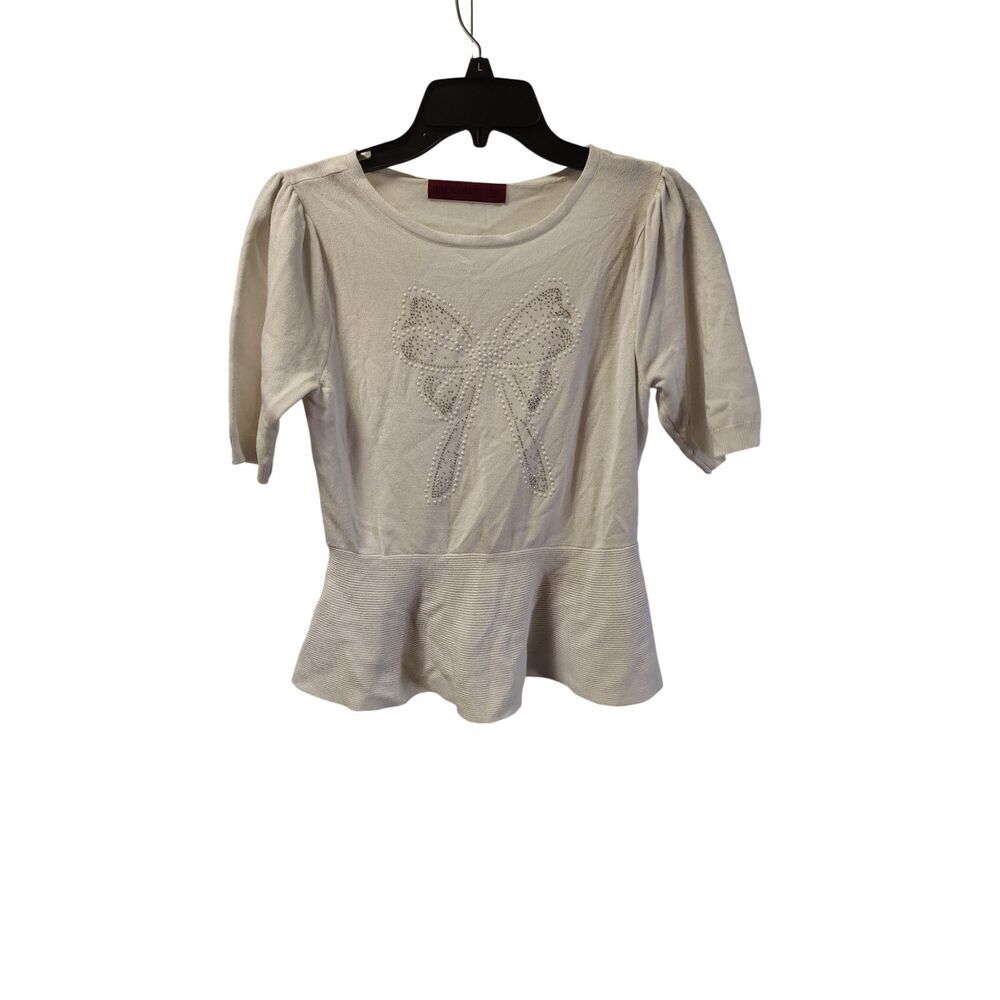 Love‎ Scarlett Small White Butterfly Bling Top